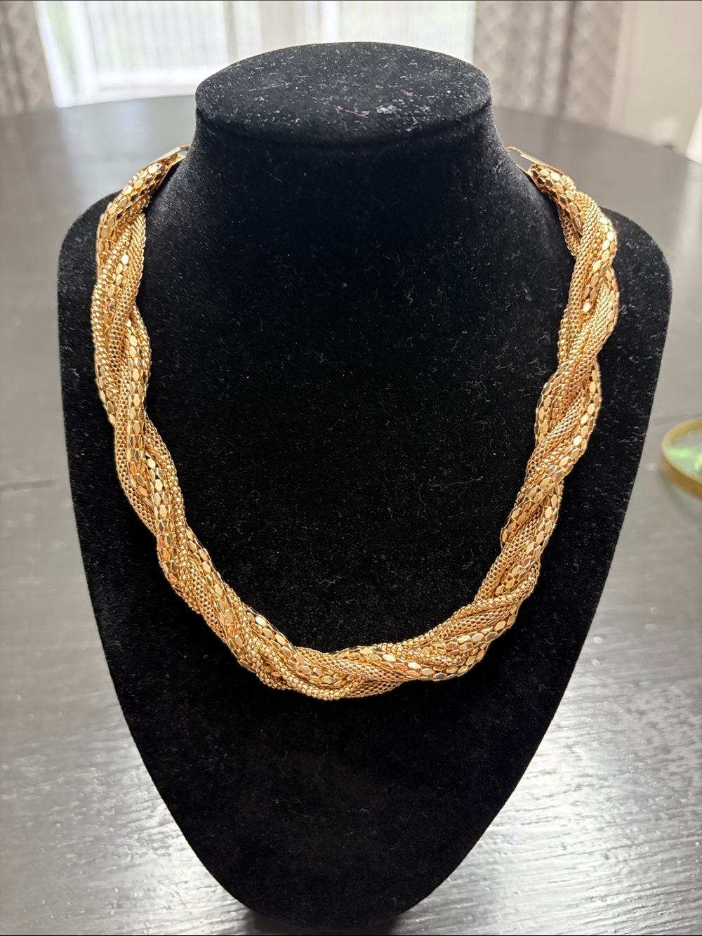 Chico's Braided Gold Tone Statement Necklace